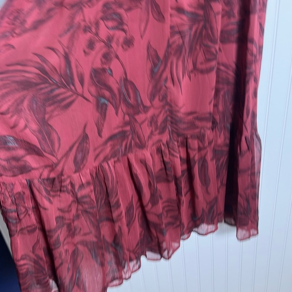 Love stitch Kiriana Halter Maxi Dress Red Floral Chiffon Left Print Flowy M - Picture 9 of 15